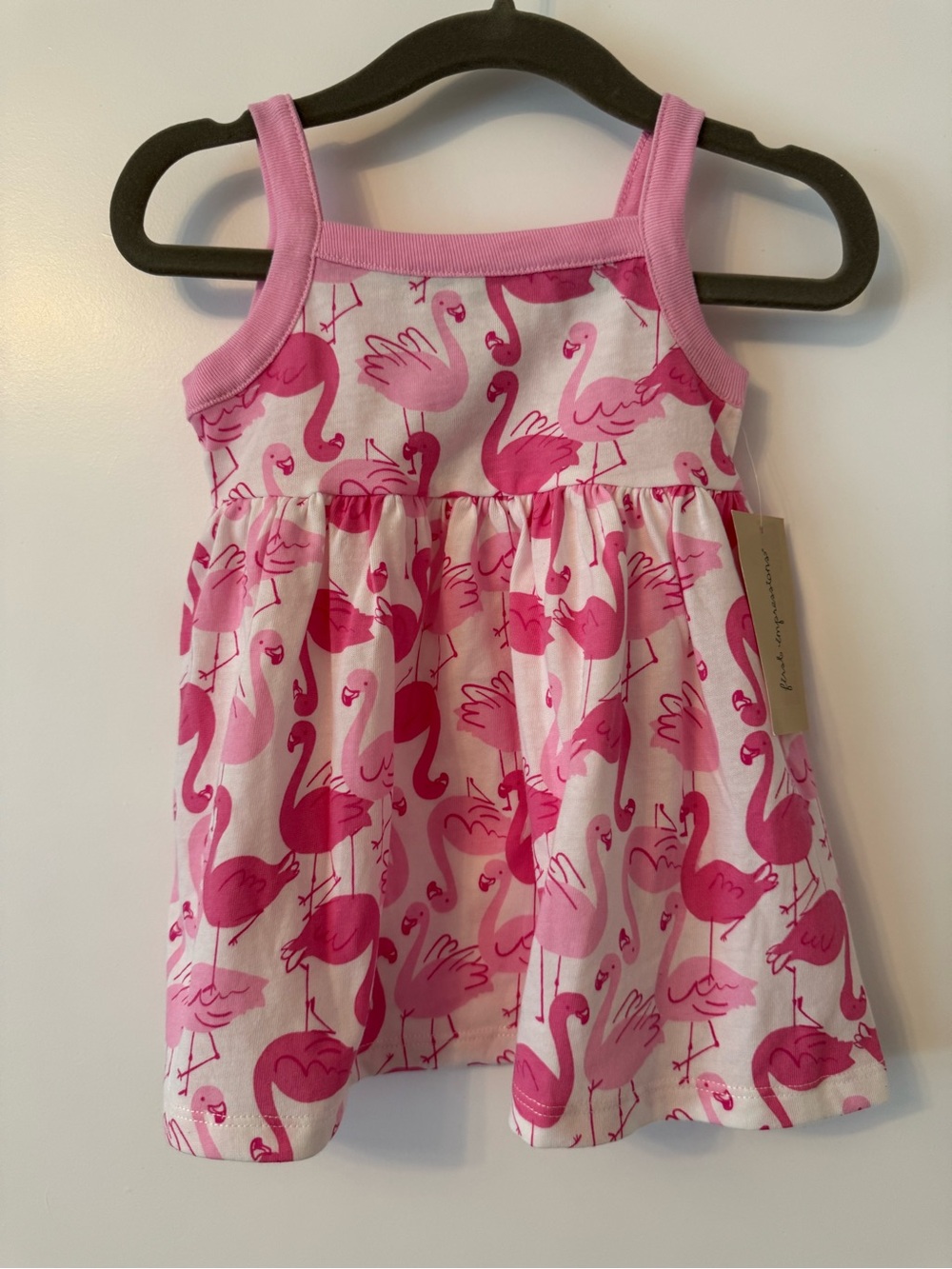 First Impressions Pink Flamingo Print Tank Dress